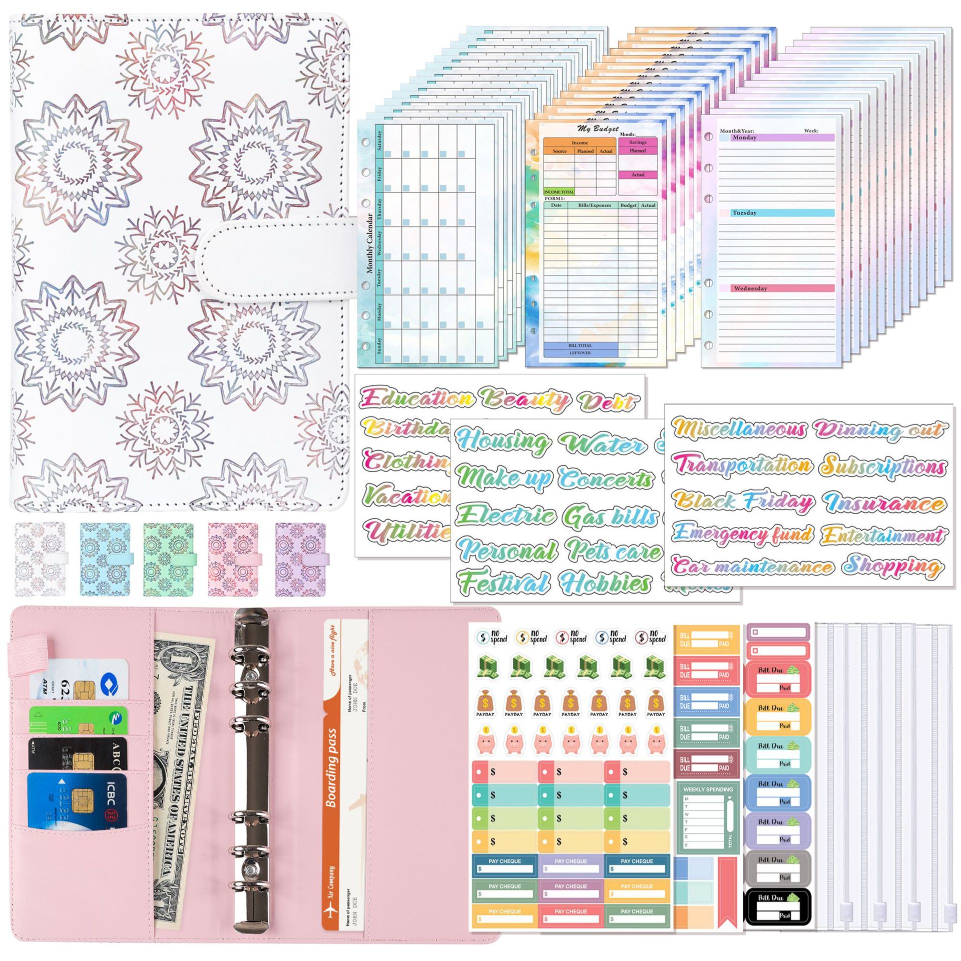 A6 Binder Budget Planner Noteb - đánh giá và giá Planner Weekly Budget