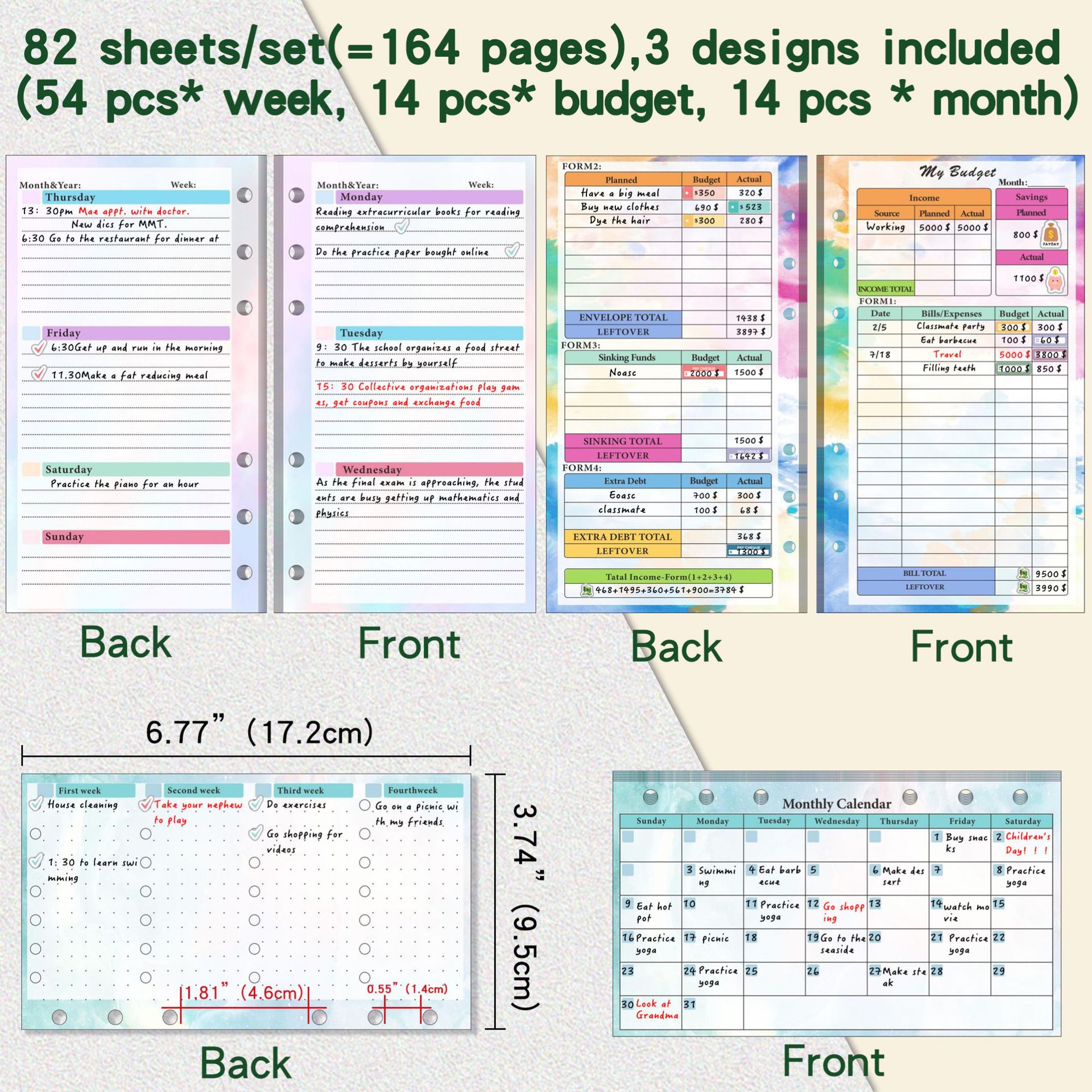 A6 Binder Budget Planner Noteb - đánh giá và giá Planner Weekly Budget