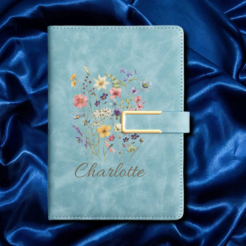 A5 Floral Monogram Custom Name - đánh giá và giá Journal Leather Hardcover