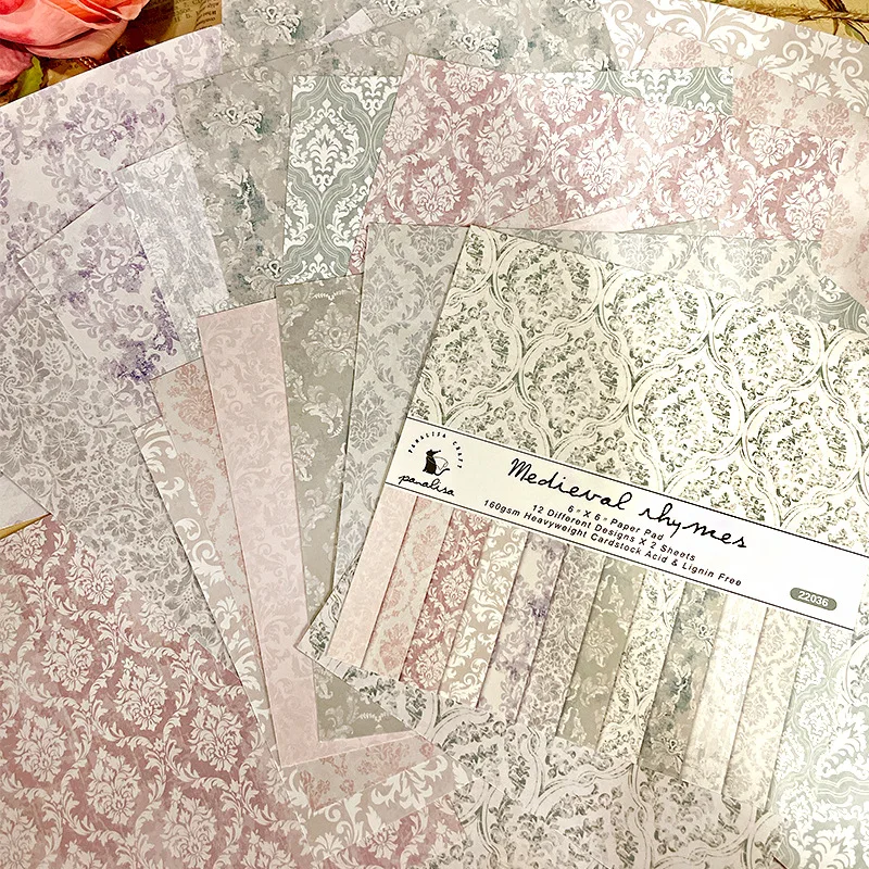 12 Sheet Baroque Pattern Scrap - đánh giá và giá Cardstock Paper Pack