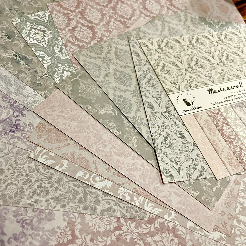 12 Sheet Baroque Pattern Scrap - đánh giá và giá Cardstock Paper Pack