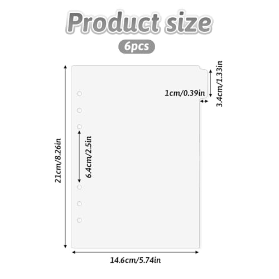 6 Pcs A5 Binder Dividers, 6 Ho - đánh giá và giá Index Tab Divider
