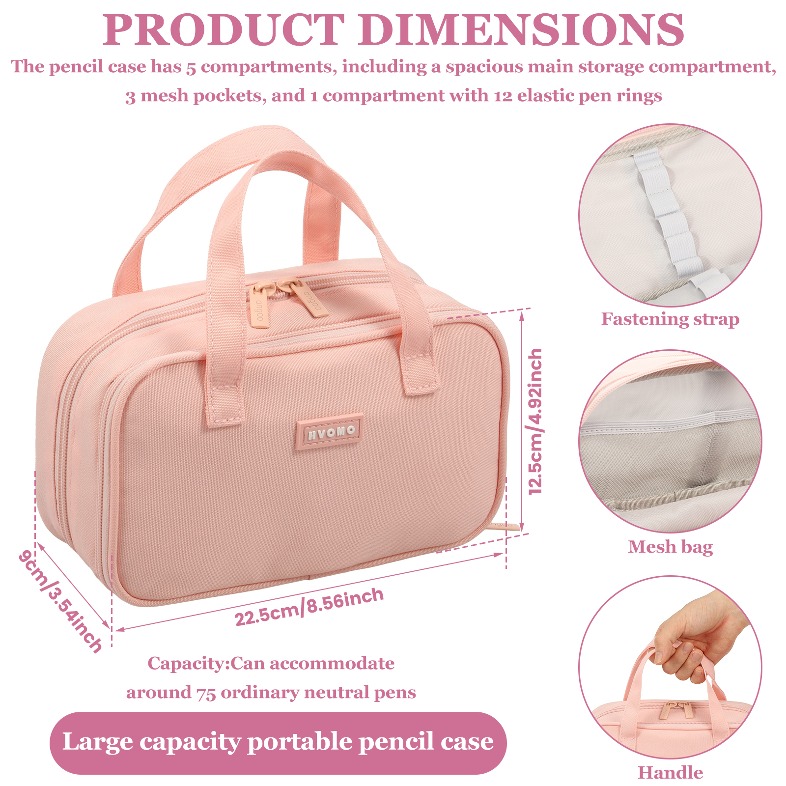 Large Capacity Pencil Case 5 C - đánh giá và giá Pen Pouch Roll