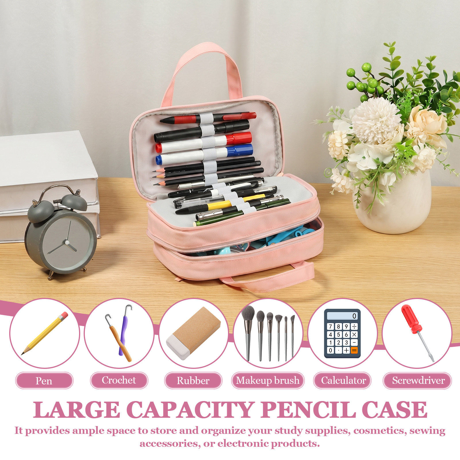 Large Capacity Pencil Case 5 C - đánh giá và giá Pen Pouch Roll