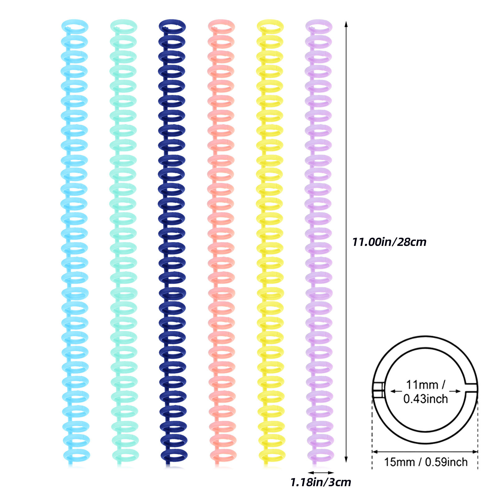 12Pcs Stylish Color Plastic Bi - đánh giá và giá Binding Comb Plastic
