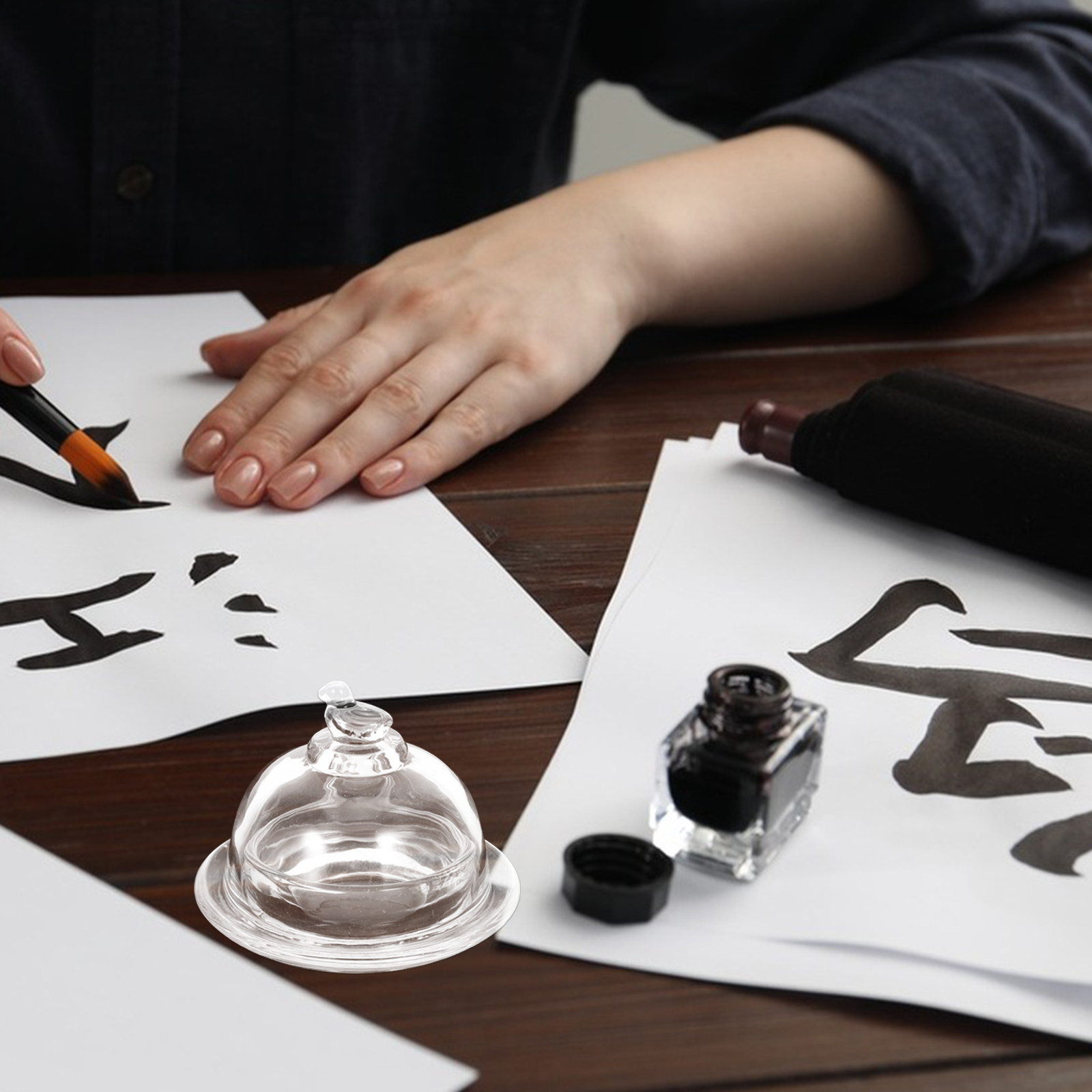 Elegant Glass Ink Bottle Clear - đánh giá và giá Calligraphy Ink Bottle